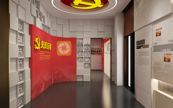 黨建展館主題形象墻設計
